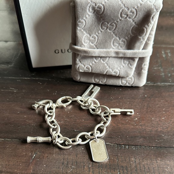 Gucci Jewelry - Gucci Silver Key Charm Bracelet